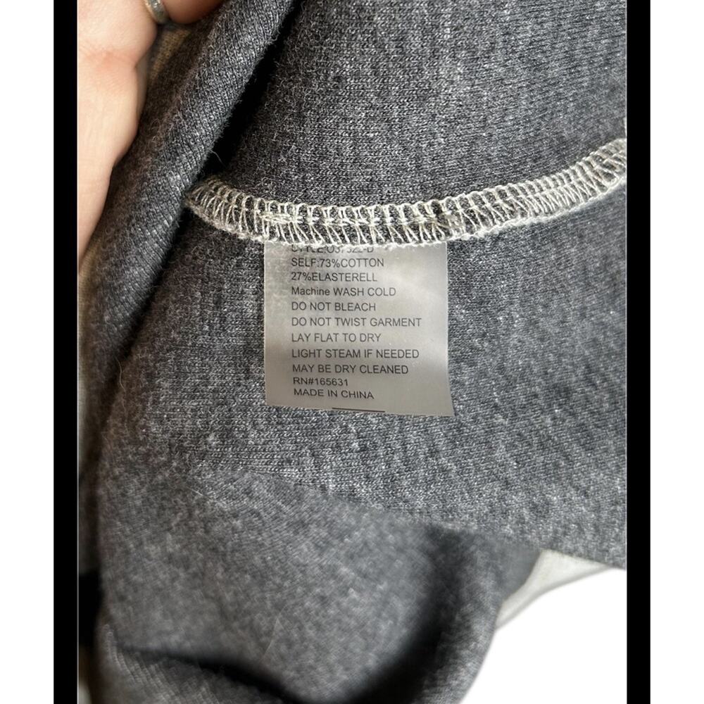 Calme Johnny Was Gray Zipped Pocket Fleece Sweater Dress Size XL - Picture 7 of 7